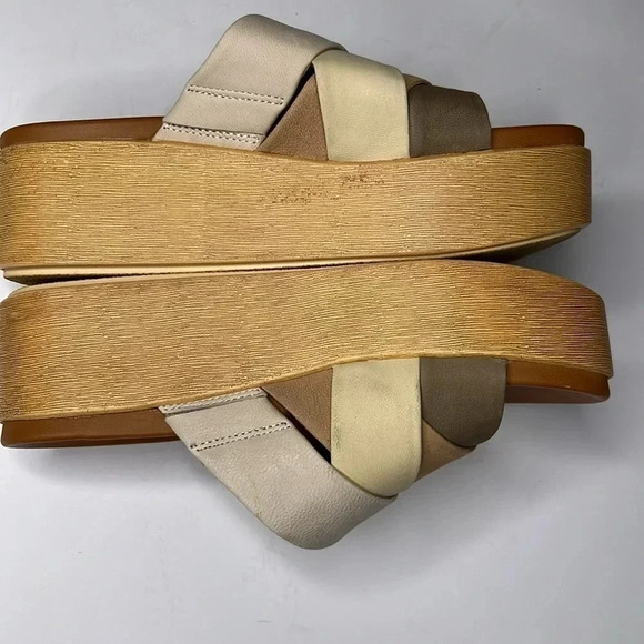 Lucky Brand leather 2.5inch Dikona Wedge Sandals size 8 - Picture 5 of 6